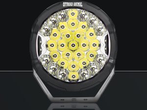 Offroad Animal Ass Kicker 9" Round LED light with Side shooter (Pair)