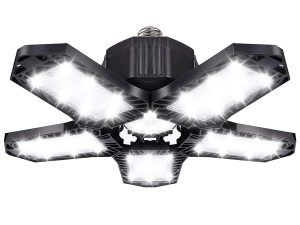 Detailed view of the screw bulb base on the Off road Animal Garage LED light, emphasising construction quality.