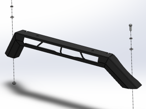 Stealth Top hoop type B, to suit LED Light JK, JT and JL Wrangler